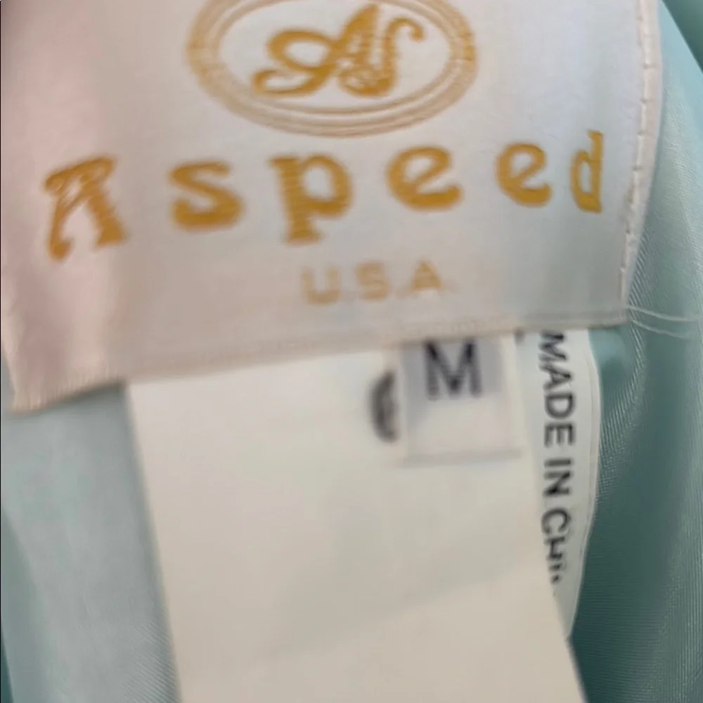 ➡️‼️CLOSING STORE EVERYTHING MUST GO-NEW Green and Blue Embellished Strapless - Picture 5 of 7